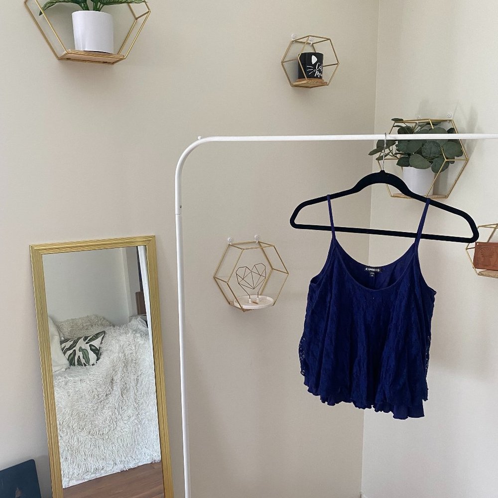 Blue Lace Tank Top